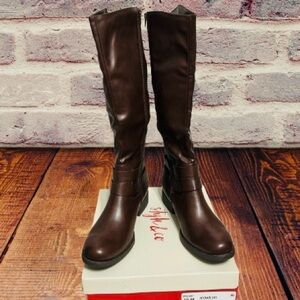 Style & Co. Women’s Malia’s Buckled Riding Boots 10M Brown